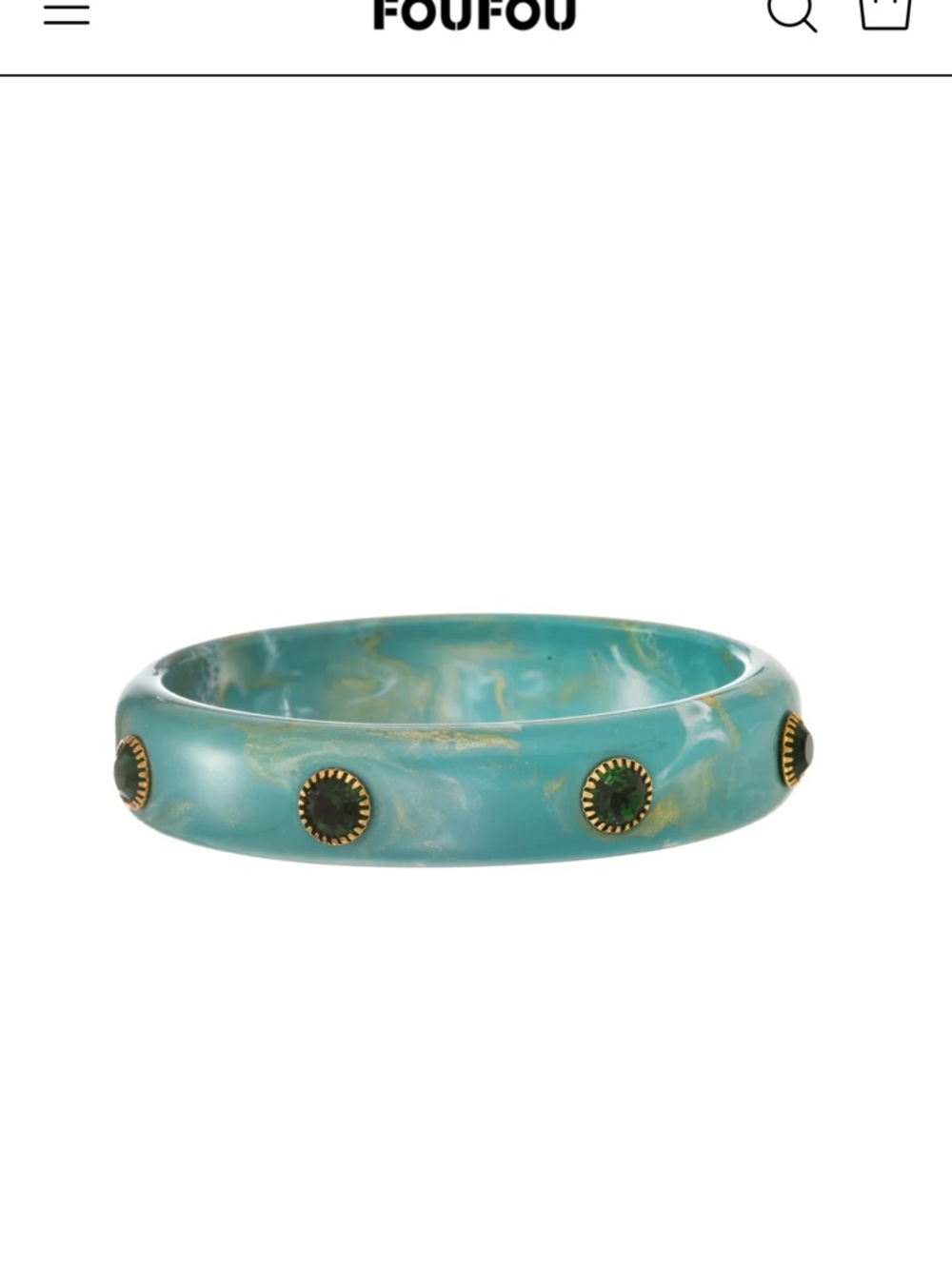 New Rasin Bangle W/Colorful Gemstone